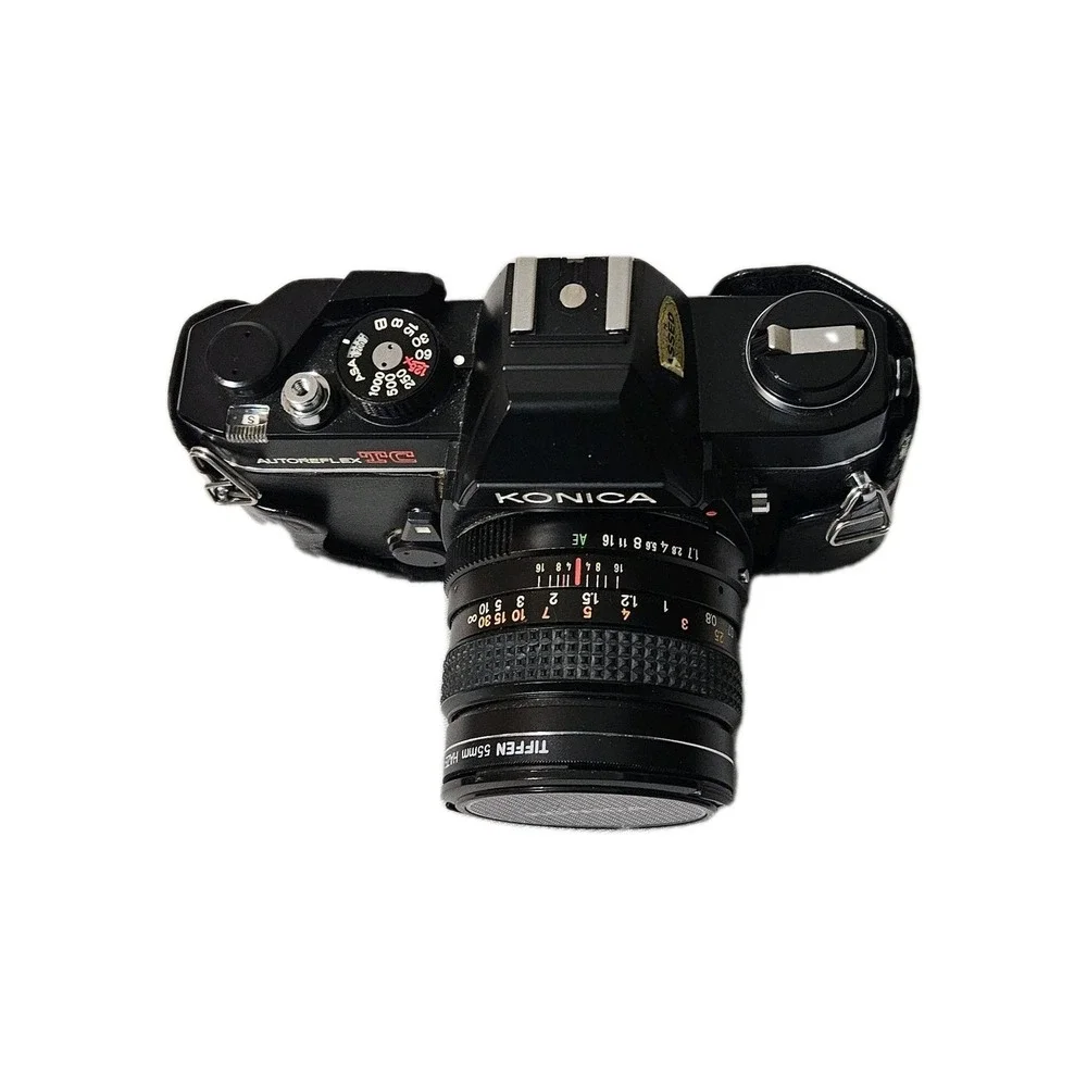 Konica TC 35mm Camera W/ Hexanon 55mm Haze 1 w/ Extras Untested